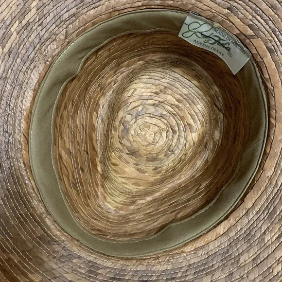 COPY - Anthropologie Tula Somerset woven Palm Straw Cloche Summer Hat w/Black R… - Picture 11 of 11